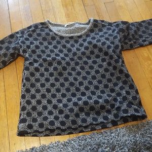 Madewell reversible marled dot top